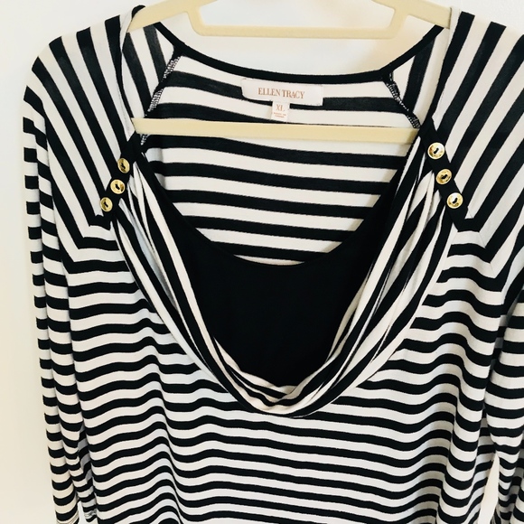 Ellen Tracy Patterned Women Top - Picture 2 of 6